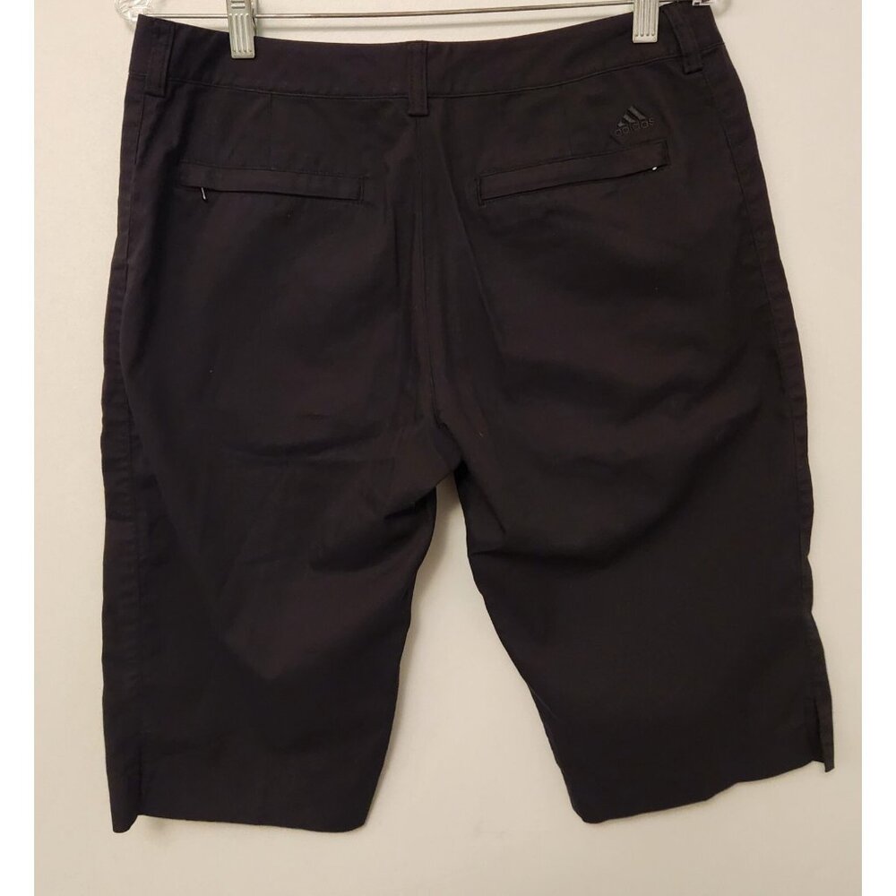 Adidas Capri Shorts Pants Stretch Golf Black Athletic Womens Size 8 EUC - Picture 2 of 10